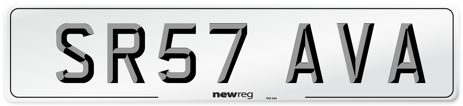 SR57 AVA Number Plate from New Reg